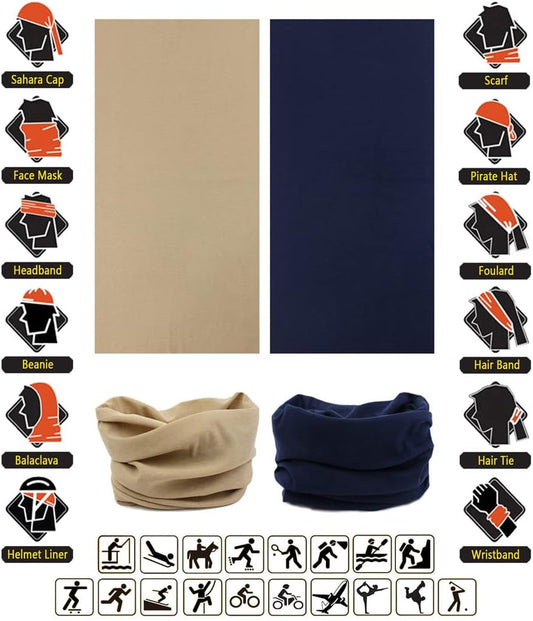 Headband Neck Gaiter Head Wrap Headwear Face Mask Magic Scarf Bandana for Men and Women