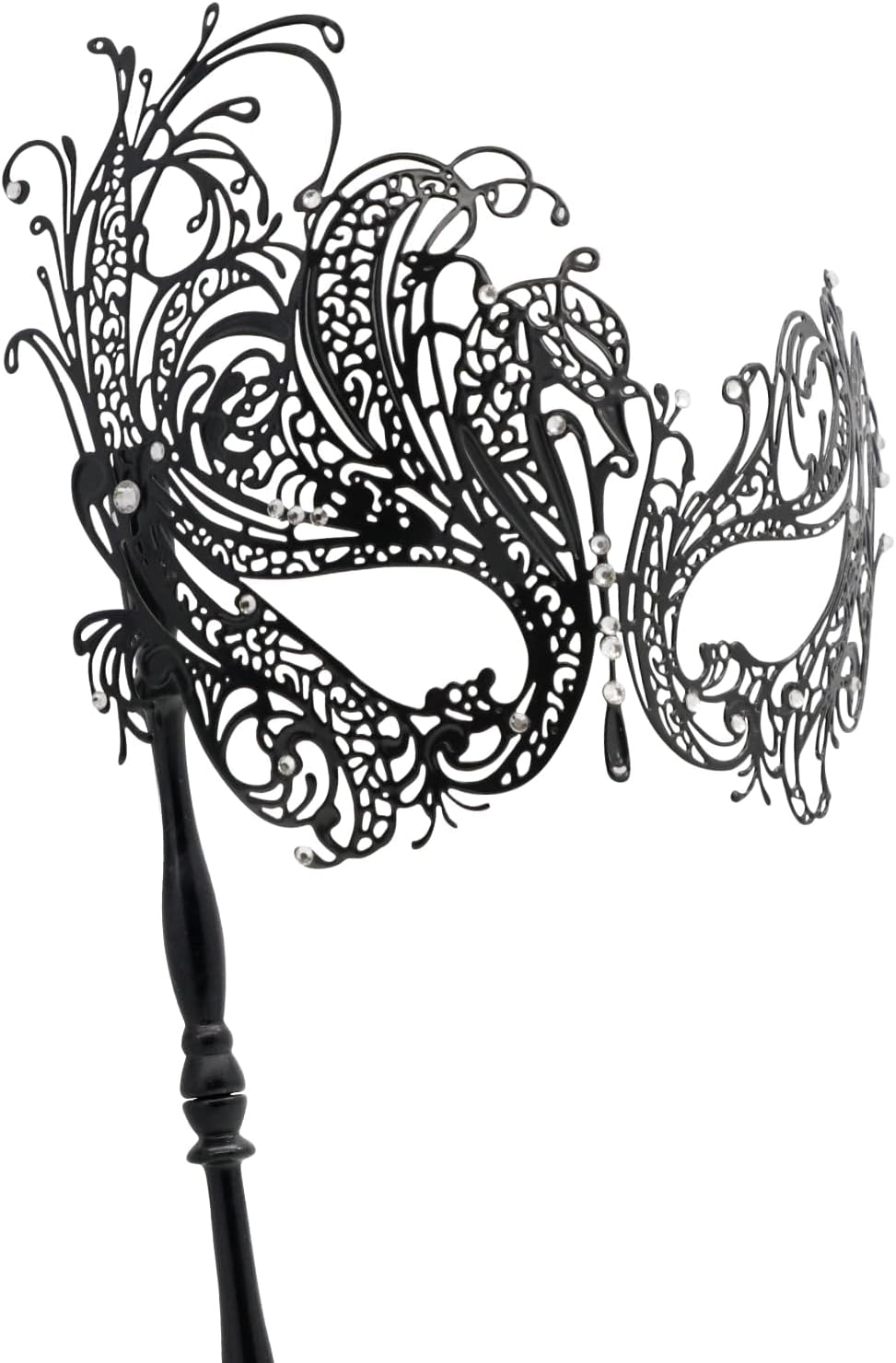 Coddsmz Masquerade Mask with Stick Venetian Mask Mardi Gras Decorations for Womens Halloween Costume Mask