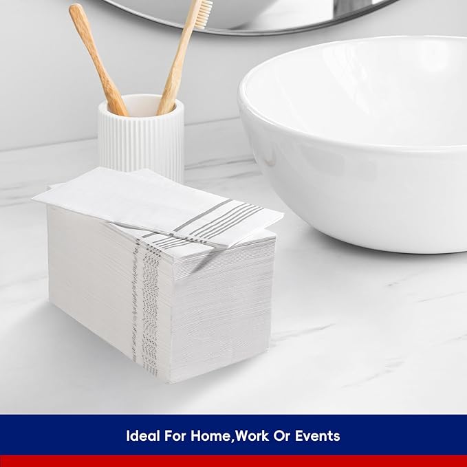 200 Pack Paper Napkins Disposable Guest Towels, Premium Quality 3-ply Dinner Napkins Soft, Absorbent Paper Hand Towels for Party or Wedding