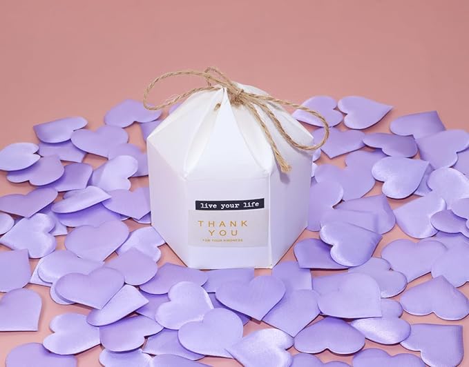 ONLYKXY 200Pcs 3.5cm Big Sponge Confetti Decor Glitter Flower Heart Shape Petals Table Decoration for Wedding Party Valentine's Day Scatter Ponge Petal Confetti (Purple)