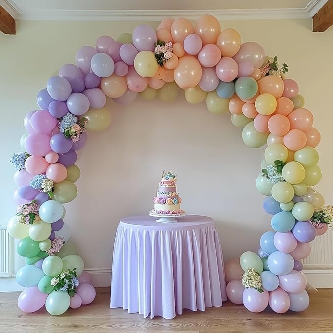 Pastel Balloons 60 Pcs 12 Inch Pastel Rainbow Multicolor Macaron Balloons for Girls Boys Birthday Party Baby Shower Gender Reveal Easter Decorations