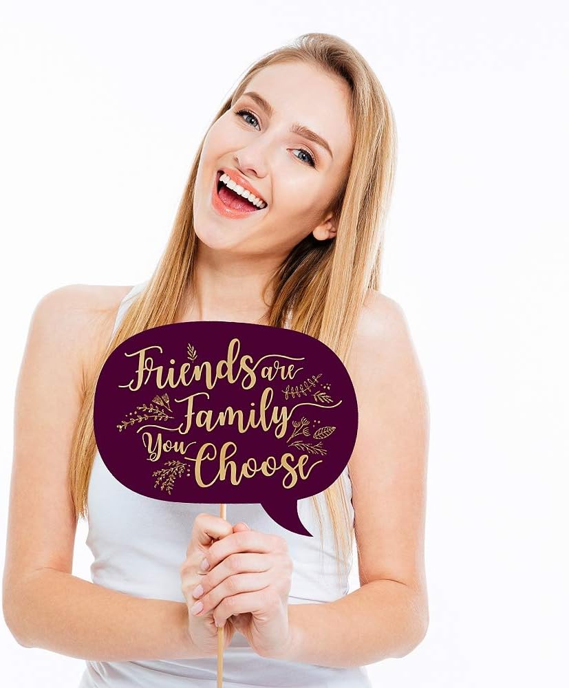 Big Dot of Happiness Elegant Thankful for Friends - Friendsgiving Thanksgiving Party Photo Booth Props Kit - 20 Count