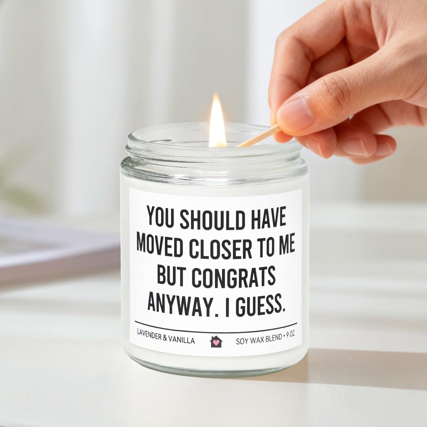 KISSHAKE House Warming Gifts New Home Gift Ideas, Funny Housewarming Gifts New Home Essentials for Women & Men, Unique House Warming Gift Apartment Decor Housewarming Party Decorations, 9oz Soy Candle