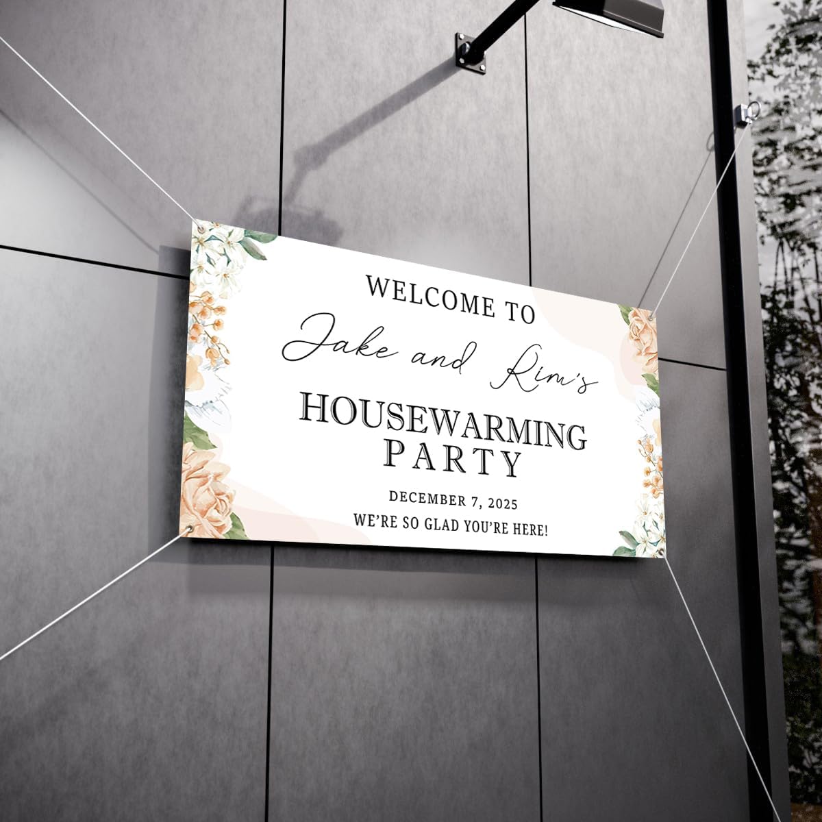 Personalized Housewarming Party Welcome Banner Decorations Double Sided Printing And Various Sizes #2
