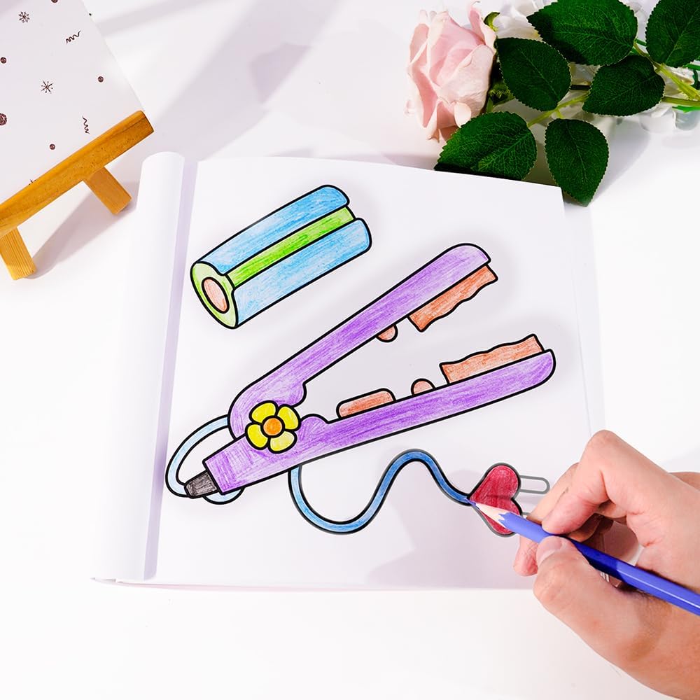 Adorable Coloring Book for Kids Ages 4–8: 40 Unique Single-Sided Pages to Prevent Bleed-Through | Thick Paper for Markers & Crayons | Screen-Free Learning Fun & Family Creative Gift (Glow Cosmetics)