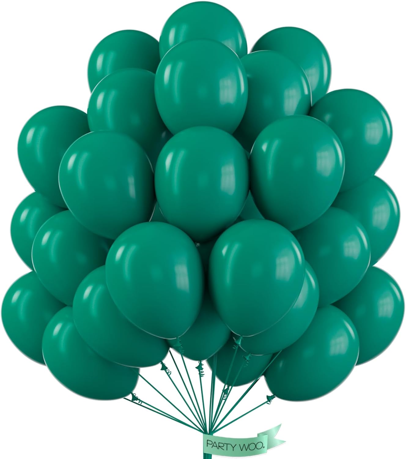 PartyWoo Dark Green Balloons 50 pcs 12 Inch and 120 pcs 5 Inch Hunter Emerald Forest Green Latex Helium Balloons for Graduation Christmas Mardi Gras Jungle Safari Birthday Party Decorations Green-F14