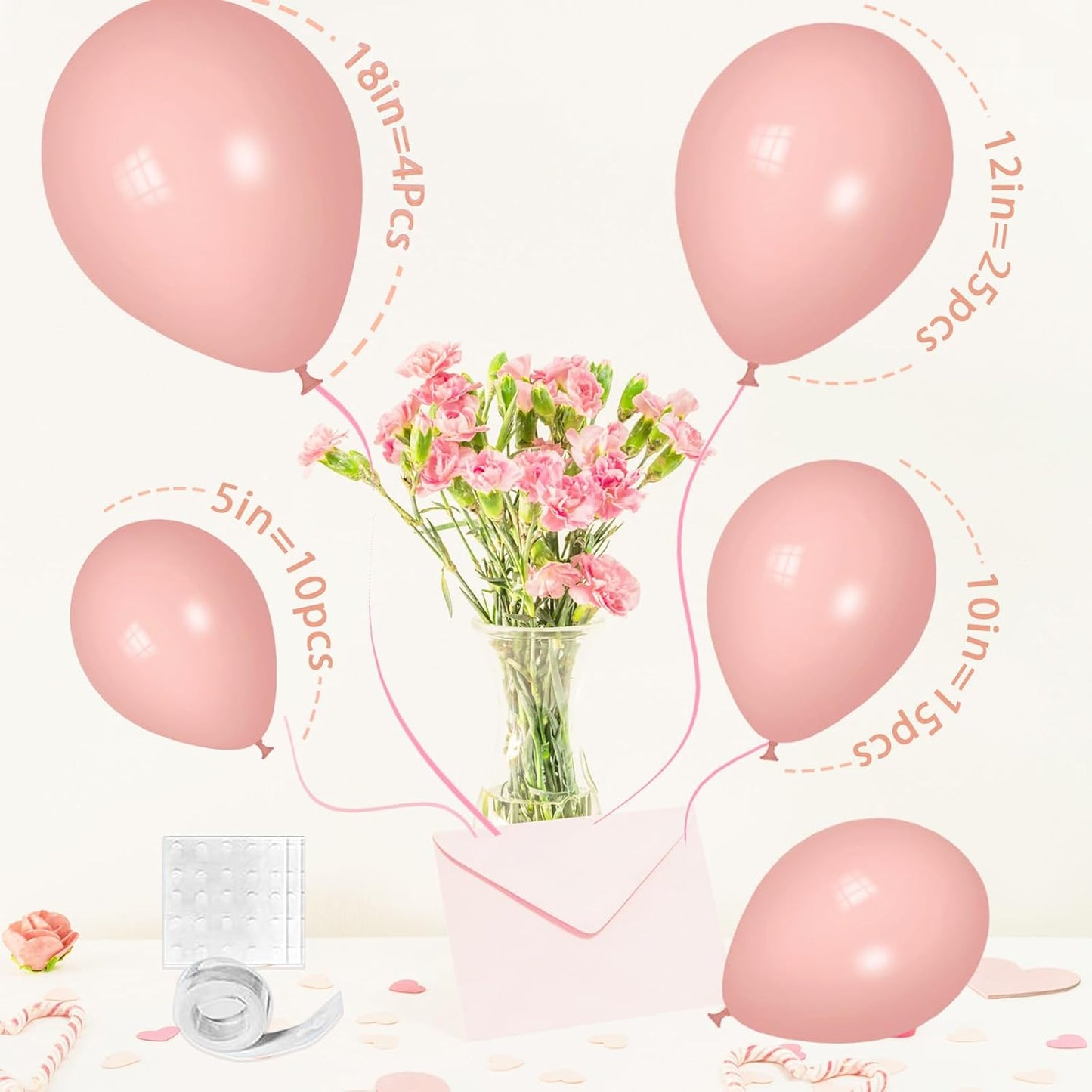 Peach Blush Balloons - Peach Blush Balloons Different Sizes 18 12 10 5 Inches, Nude Balloon Garland Arch for Safari Party Birthday Baby Shower Bridal Shower Neutral Decorations