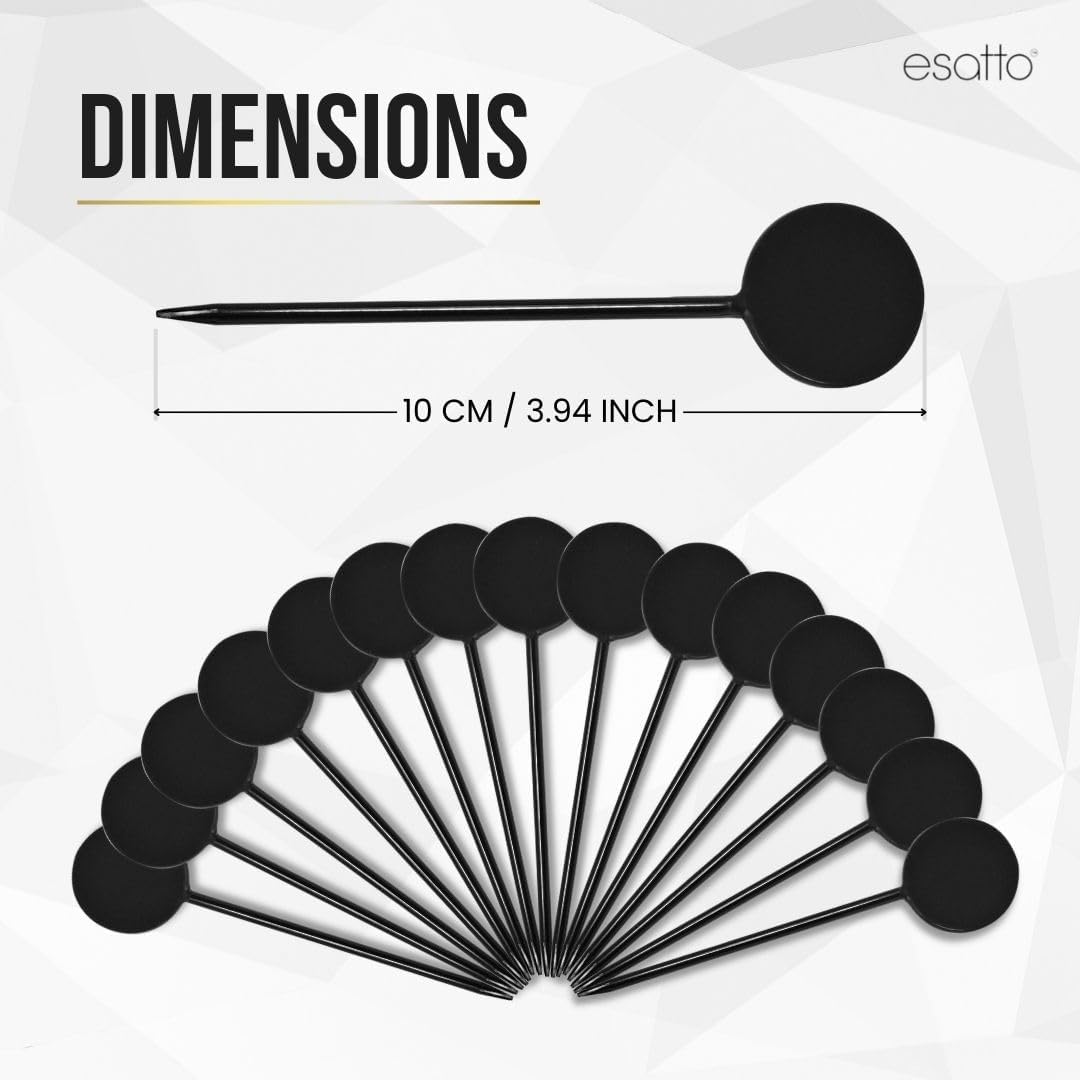 500 Pcs Cocktail Picks Disk Top Prism 7.62cm (3") - Sleek, Stylish Garnish for Cocktails, Perfect Plastic Toothpicks for Appetizers & Drinks, Versatile Fancy Skewers Food Pick for Charcuterie Parties