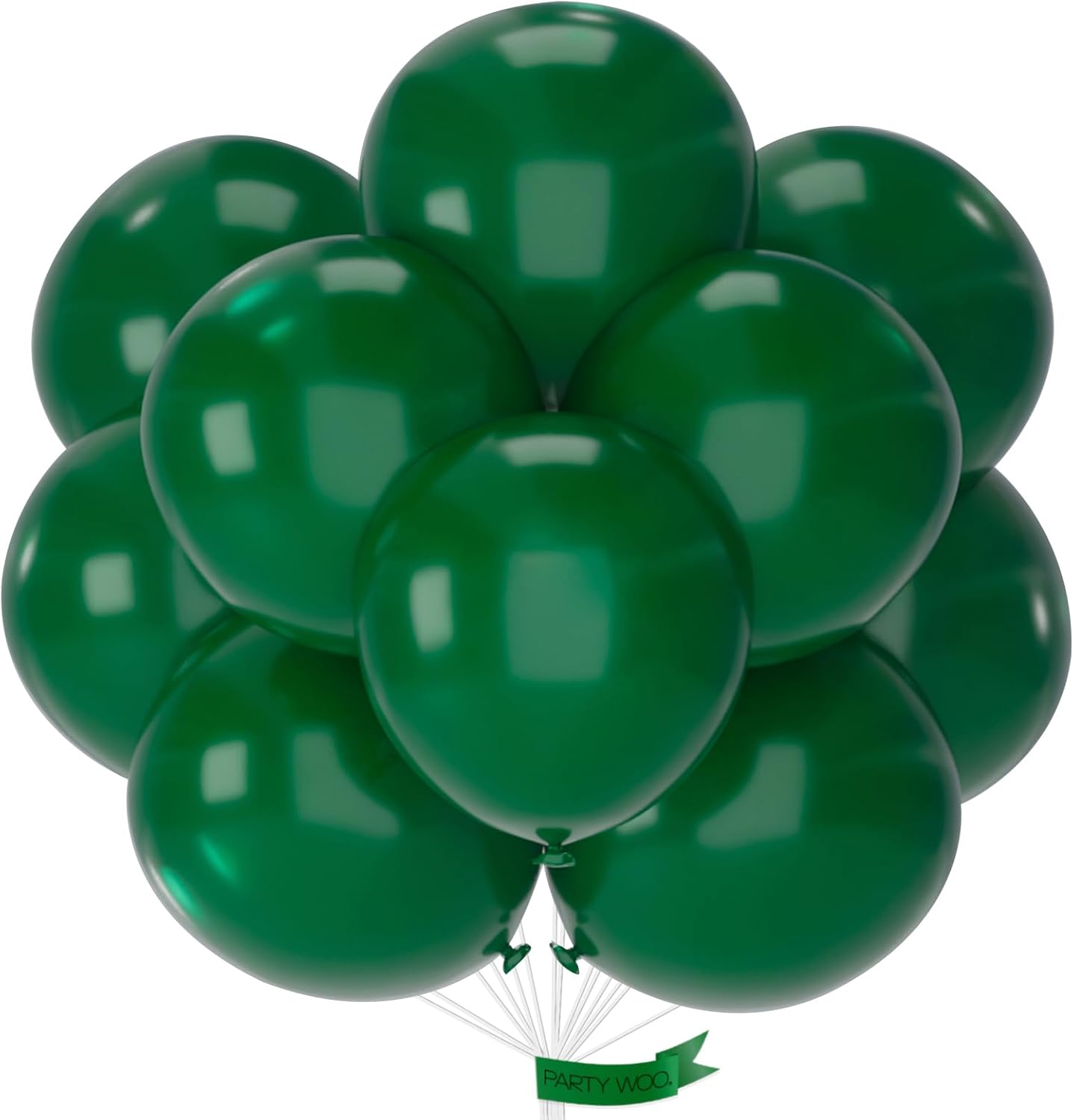 PartyWoo Dark Green Balloons 20 pcs 18 Inch Large Big Jumbo Giant Hunter Emerald Forest Green Latex Helium Balloons for Graduation Christmas Mardi Gras Birthday Party Decorations Green-Y56