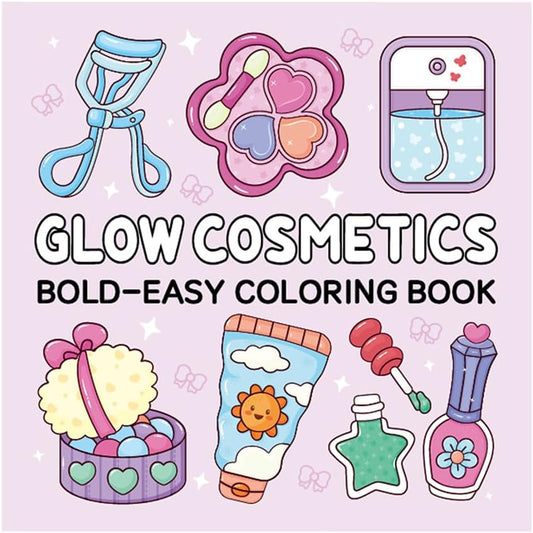 Adorable Coloring Book for Kids Ages 4–8: 40 Unique Single-Sided Pages to Prevent Bleed-Through | Thick Paper for Markers & Crayons | Screen-Free Learning Fun & Family Creative Gift (Glow Cosmetics)