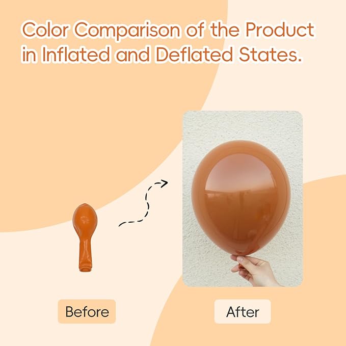 Burnt Orange Balloons 12inch, Burnt Orange Latex Balloons 50pcs Party Balloon for Fall Themed Bridal Baby Shower Wedding Graduation Birthday Party Decorations