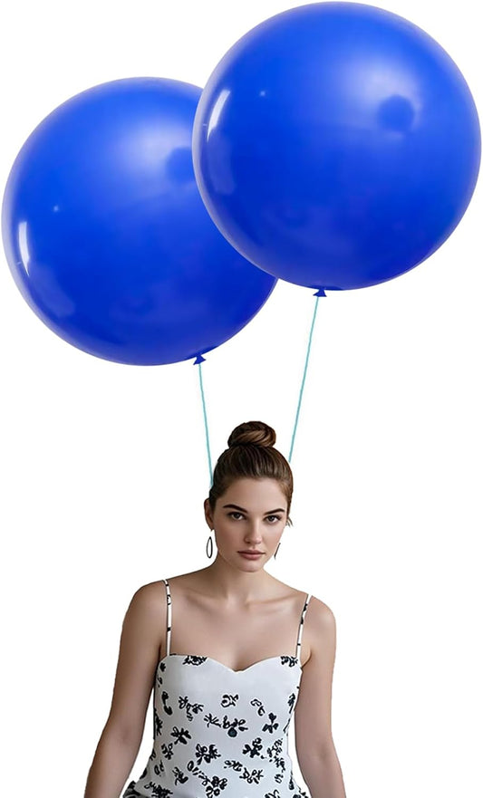 15Pcs 24 Inch Balloons Royal Blue Giant Round Balloons Large Balloon for Festival, Christmas, Birthday Party Decorations