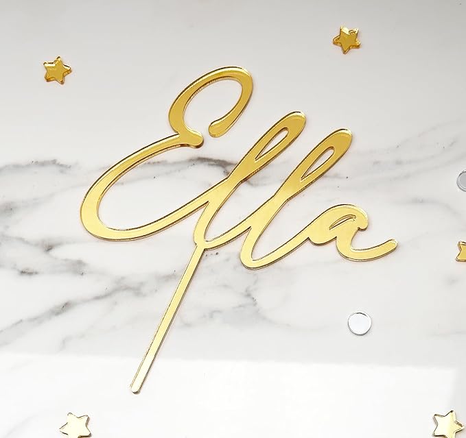 Personalized Cake Topper Birthday Name | Acrylic Cake Toppers for 4'' 6'' 8'' 10'' Cake | Personalized Cake Decor | Custom Acrylic Cake Toppers | Cake Decoration for Birthday