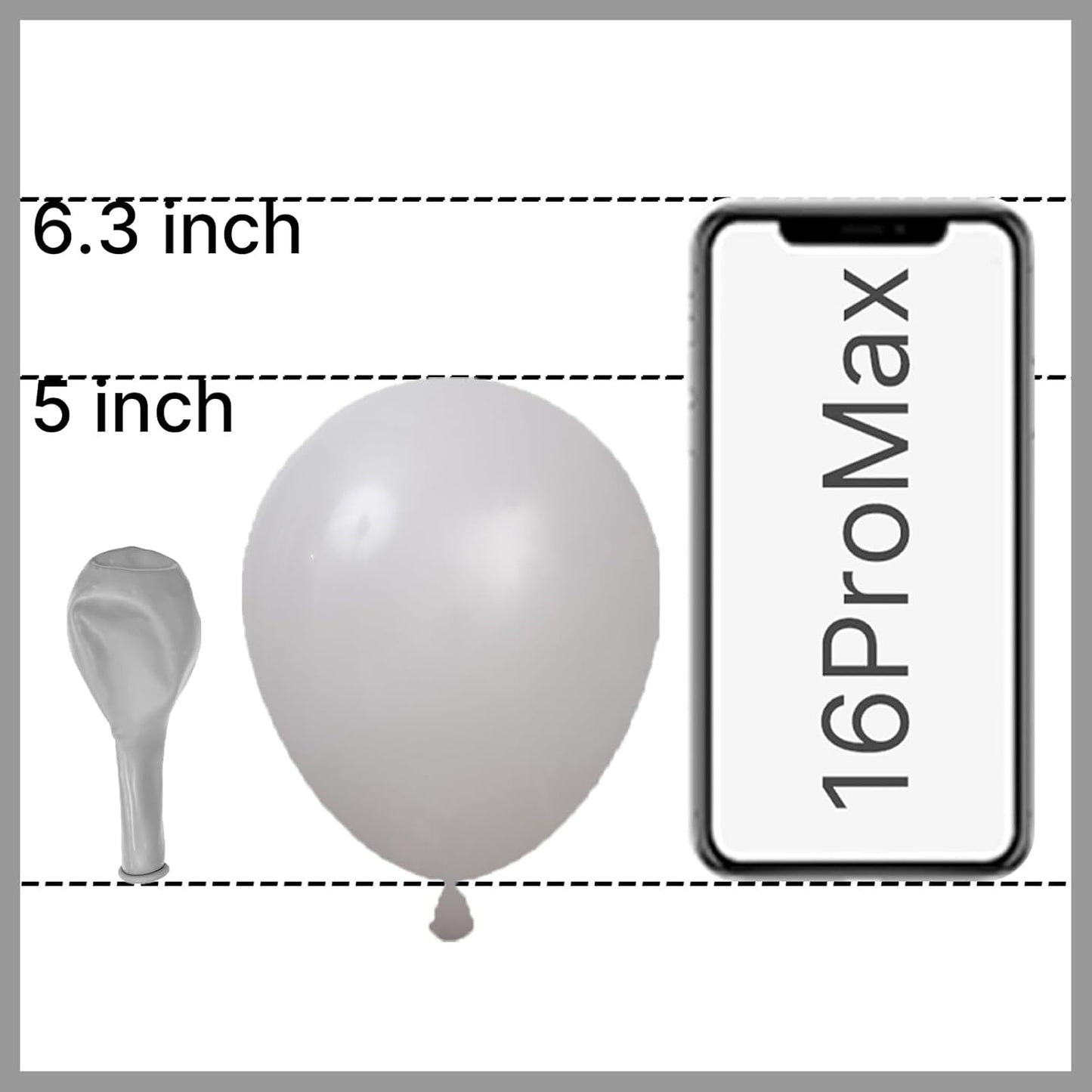 PartyWoo Gray Balloons 50 pcs 5 Inch Small Mini Matte Grey Latex Balloons for Baby Shower Gender Reveal Graduation Woodland Wedding Anniversary Elephant Birthday Party Decorations Gray-Y71