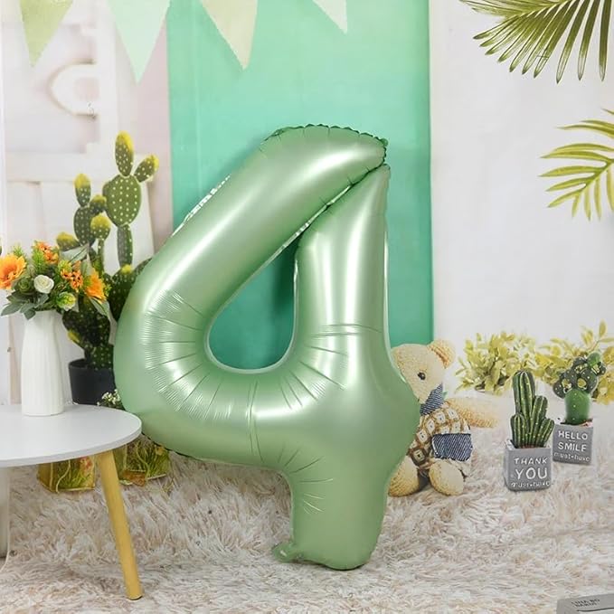 Number 6 Balloon 40 Inch, 6 7 Six Seven Birthday Decorations, 6th Birthday Balloon for Boy Girl, Olive Green 16 60 61 65 Numbers Balloons Graduations Anniversary Supplies