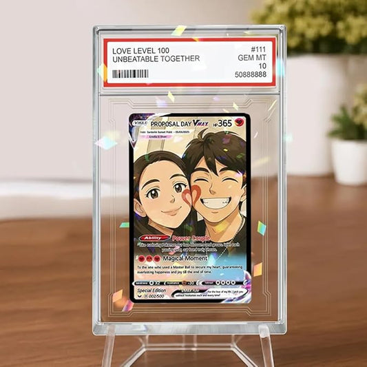 Personalized Anniversary Card from Cartoon Anime Couple Photo, Gifts for Couples Valentines Cards, Romantic Card Gift for Boyfriend Girlfriend, Couple Keepsakes, Valentine’s Day Anniversary 1
