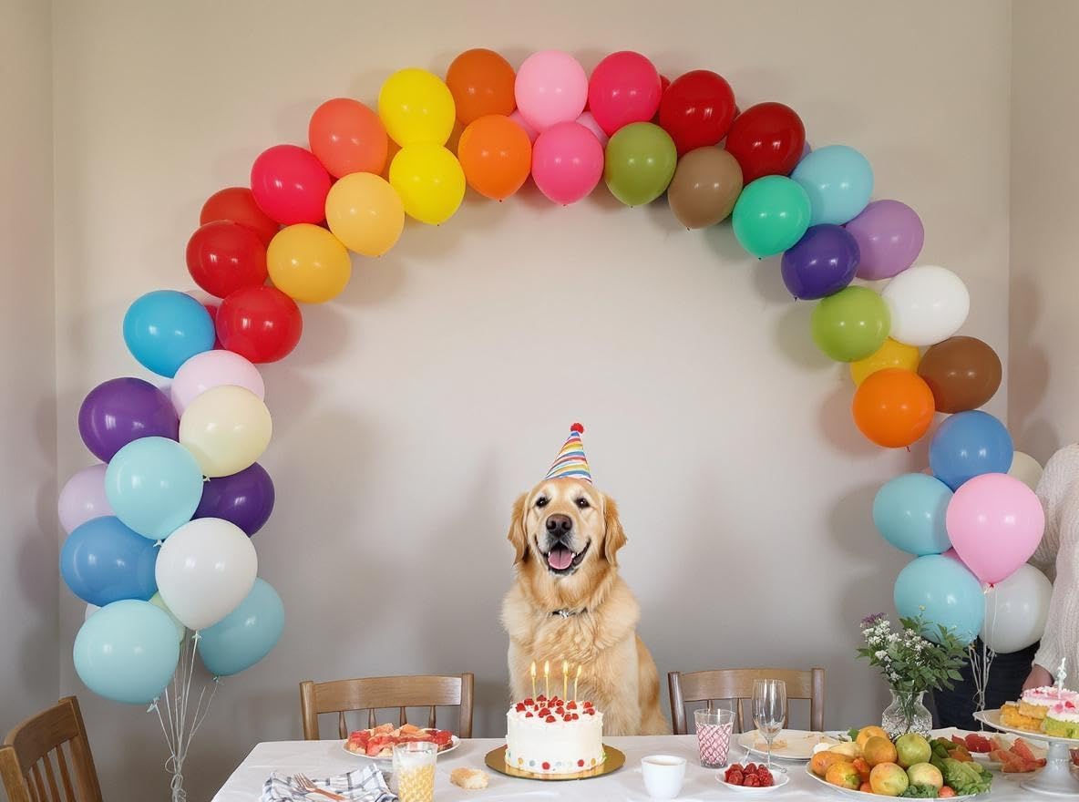 50 Pack 12 Inch Mixed Color Latex Balloons for Party Decorations, Thick Eco‑Friendly Balloons for Birthday, Wedding, Baby Shower, Graduation, Holiday, Arch & Garland, Air or Helium