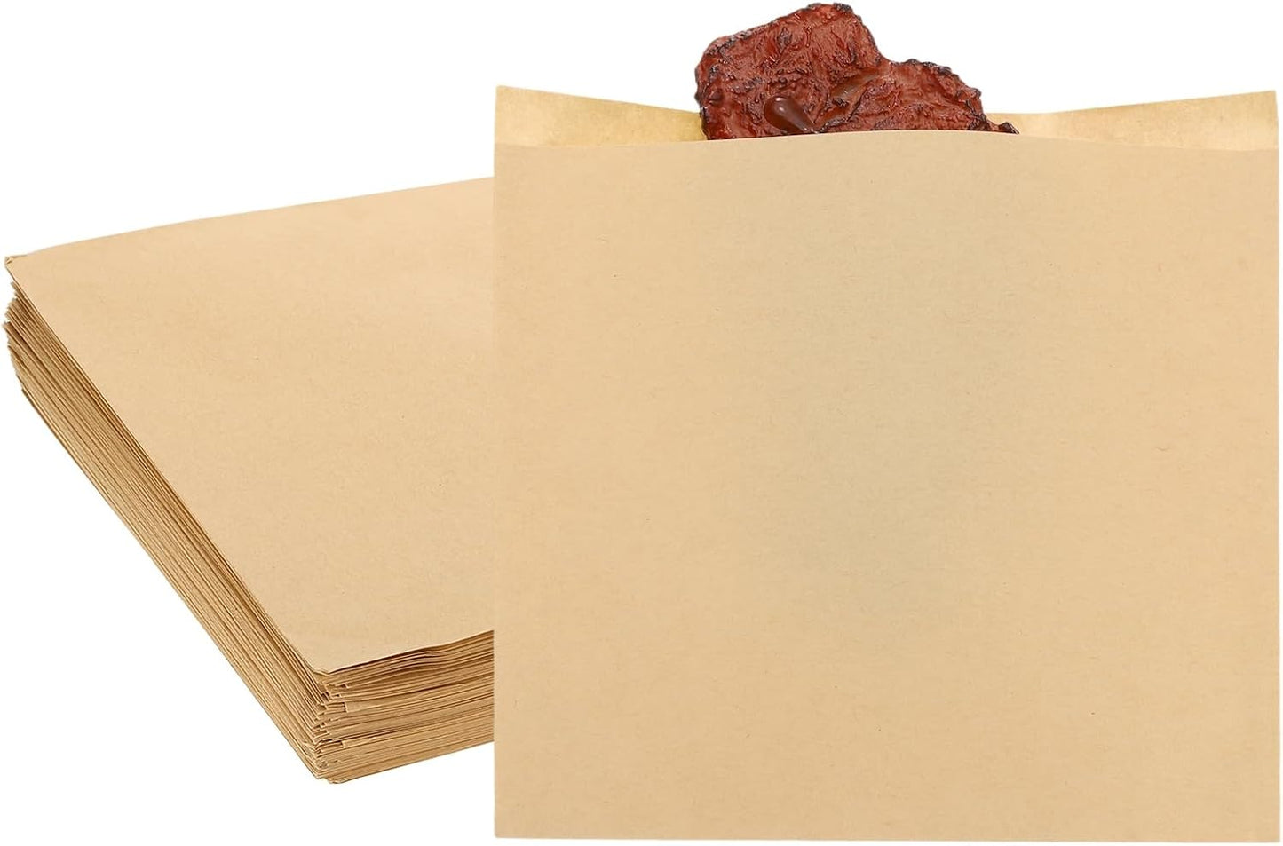 PATIKIL 6.69x6.69 Inch Paper Sandwich Bags, 100 Pcs Pastry Bag Small Pastry Bags Cookie Sleeves Food Packaging for Bakery Treats, Light Brown