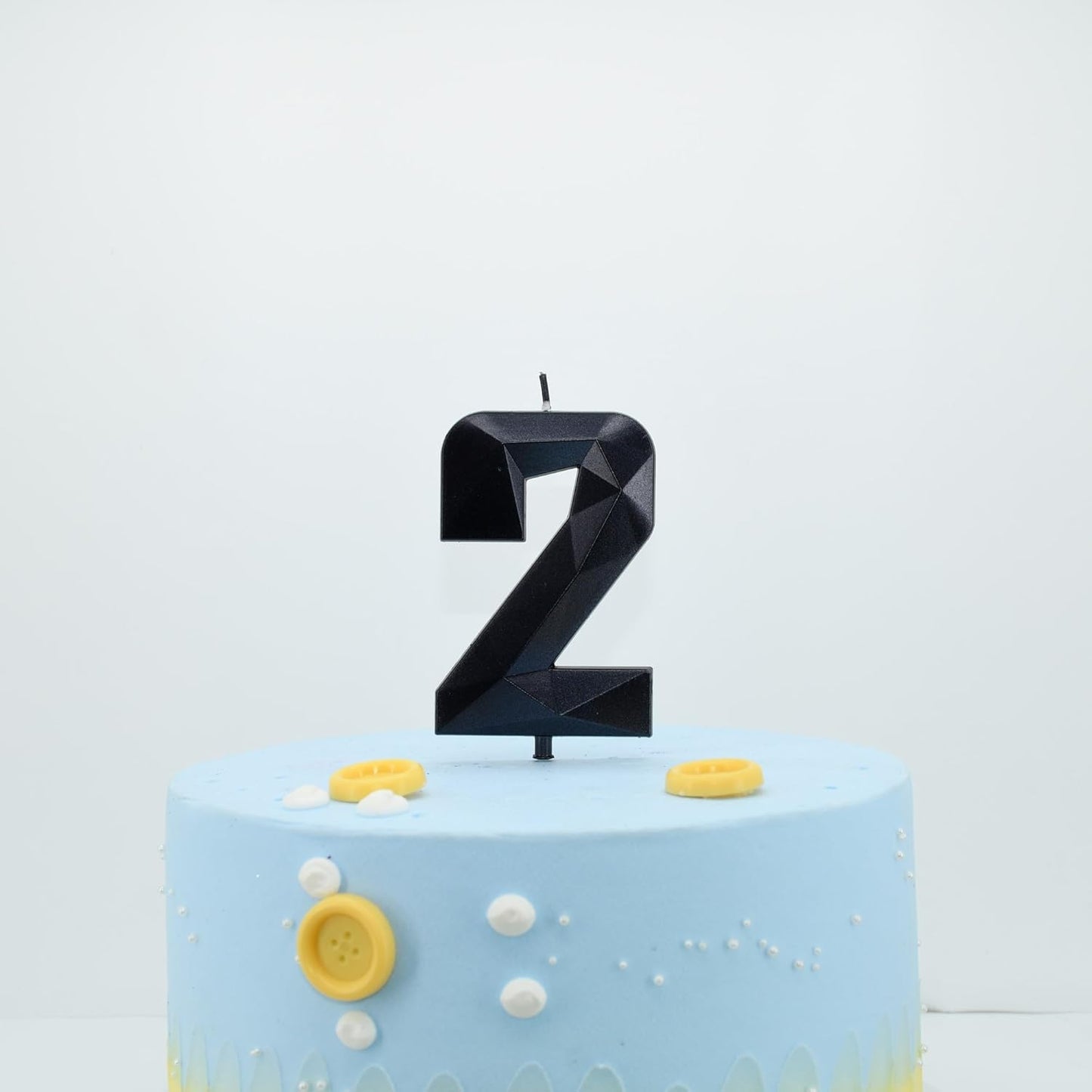 DERVENTA Large Birthday Candle Number 3D Black 3.7 inch Party Celebration Anniversary Decoration Cake Topper 1 Piece (Number 20 Black)