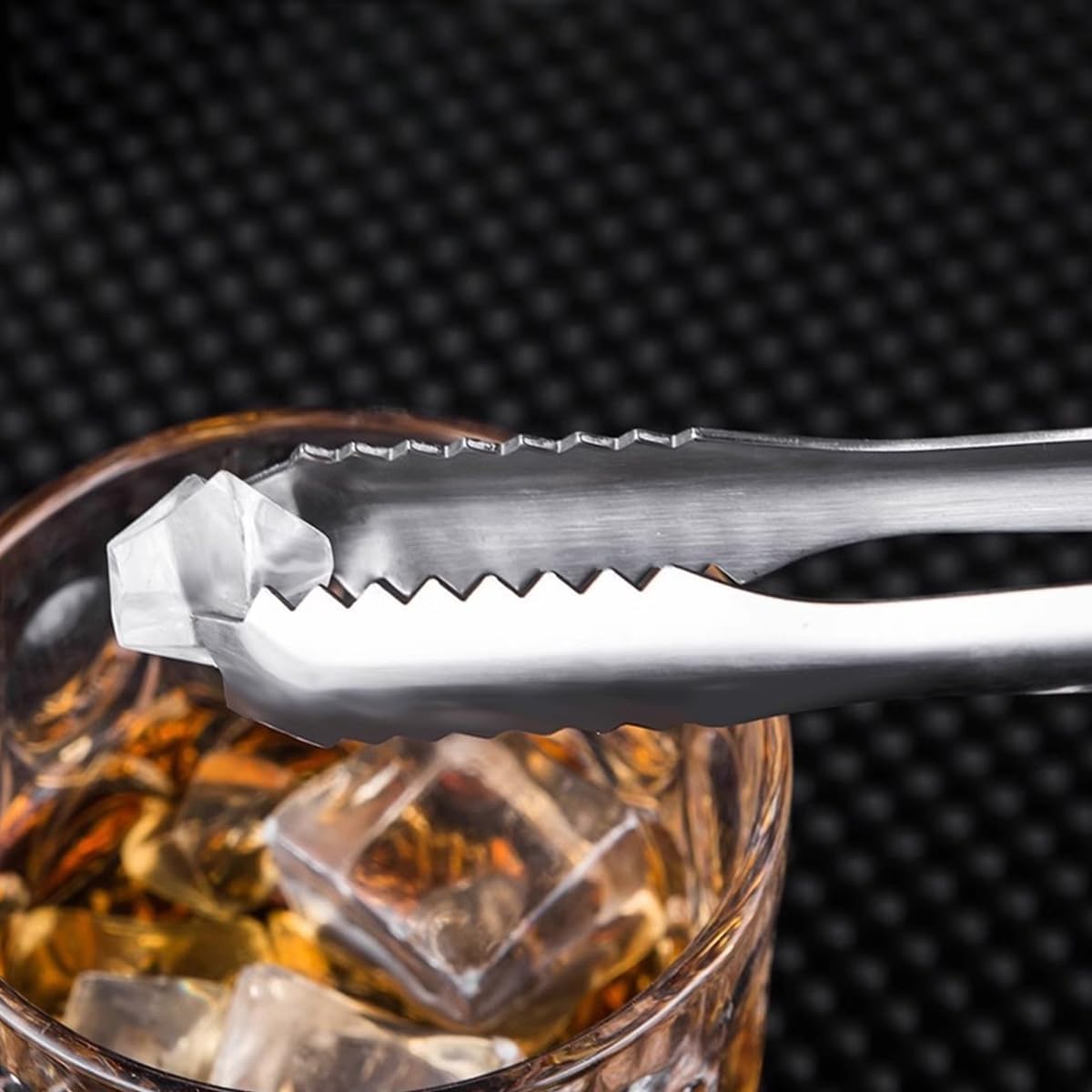 2 Pcs 304 Stainless Steel Ice Tongs, 8 inches Ice Tube Tongs for Ice Bucket Ice Sugar Cubes Coffee Bar Food Serving etc