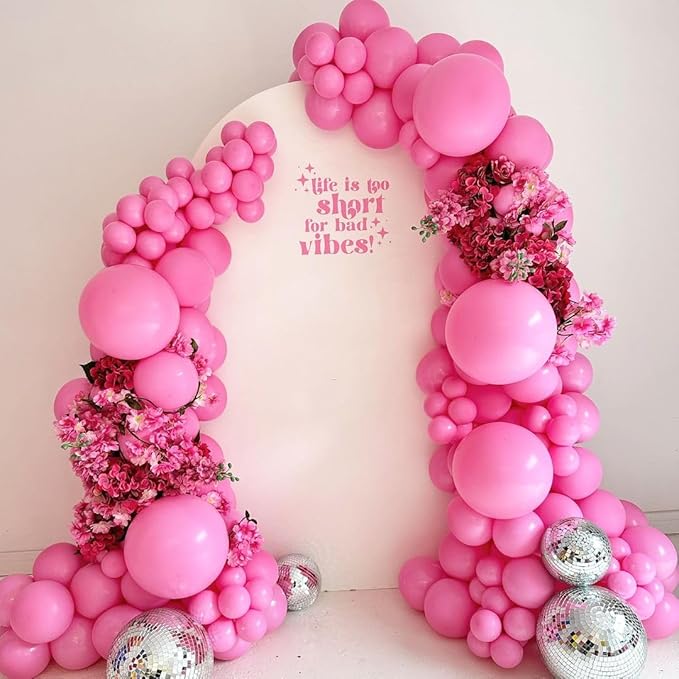 KBZVNAF Pink Balloons Latex Party Balloons - 50 Pack 12 inch Helium Matte Pink Balloons for Birthday Wedding Baby Shower Gender Reveal Party Decorations