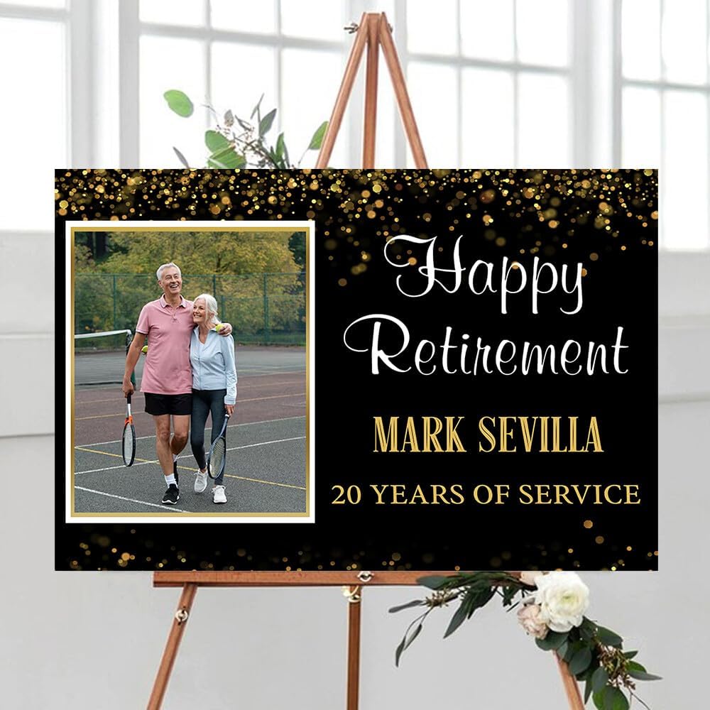 Personalized Retirement Yard Sign, Retirement Celebration Welcome Sign, Retirement Party Sign, Retirement Decorations, Retirement Outdoor Sign, Retirement Home Decor, Retirement Celebration Sign #5
