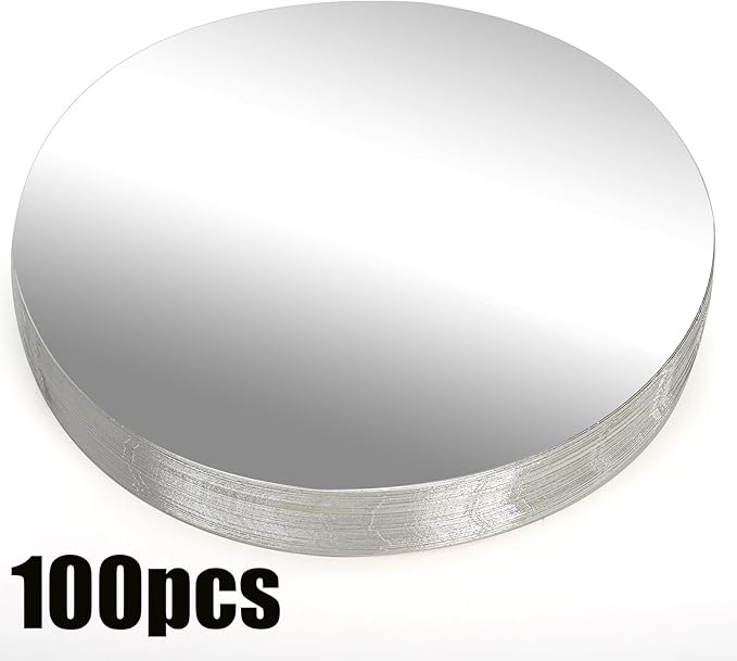 Cedilis 100PCS Disposable Paper Charger Plate, 13" Round Placemats for Dinner Plate, Wedding, Birthday Party Decor (sliver)