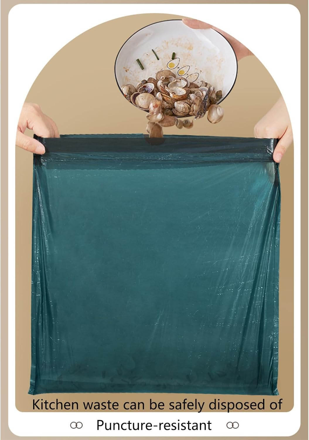 2.6 Gallon Strong Trash Bags,Double-Sided Thickening （0.96Mil),No-tear Small Drawstring Garbage Bags for Bathroom,Kitchen Trash Bags, Leak-Proof Design,Light Luxury Bag (Blue Black 100 Counts)