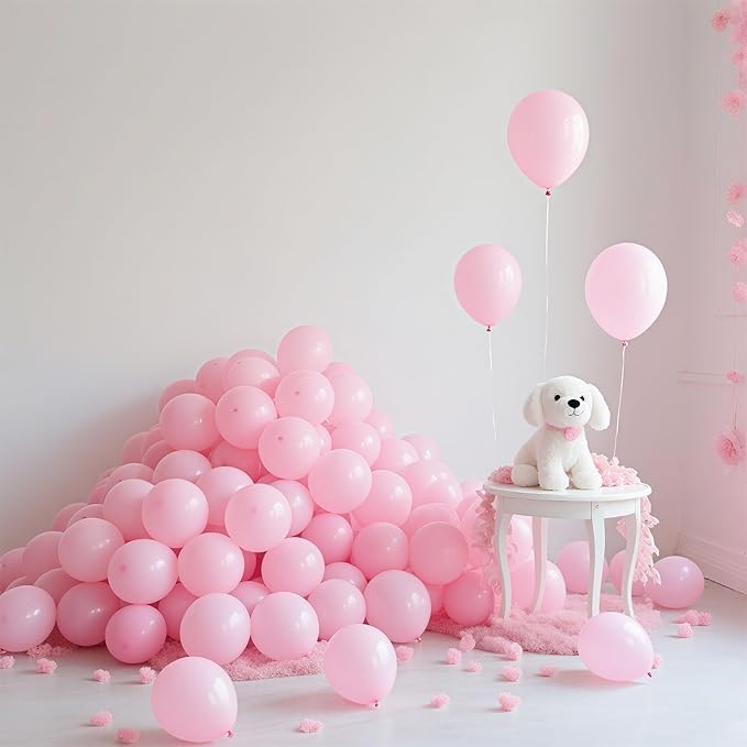 160Pcs Pastel Pink Balloons 5 inch Small Baby Pink Latex Ballons Round Baloon Light Pink Princess Party Decorations Baby Shower Baloons Gender Reveal Balloons Valentine's Day Decor
