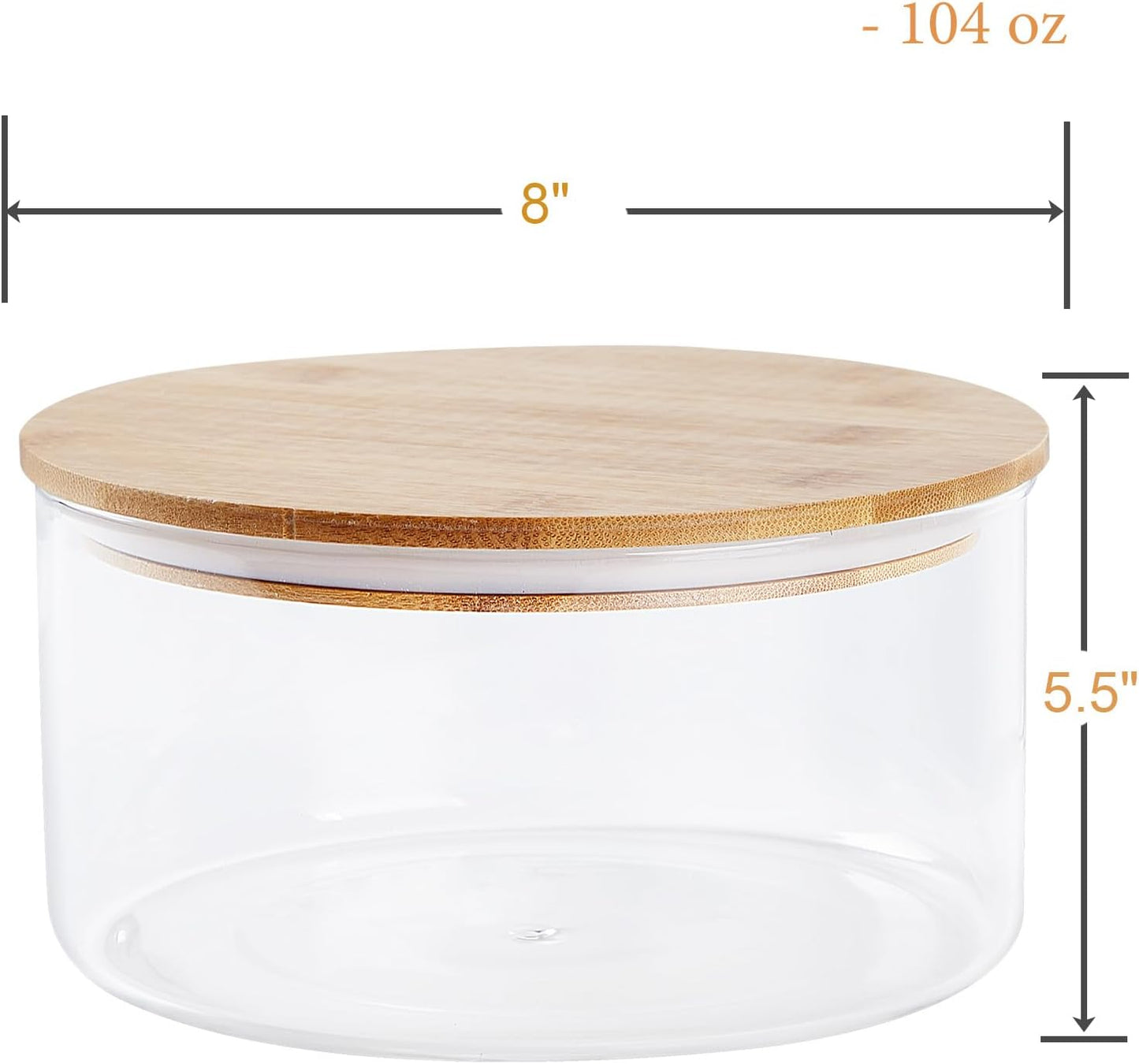 104oz Large Glass Trifle Bowl with Lid, Modern Design Clear Glass Round Dessert Centerpiece Serving Bowl for Laying Ice Cream Cakes, Salad, Fruit, Microwave & Dishwasher Safe