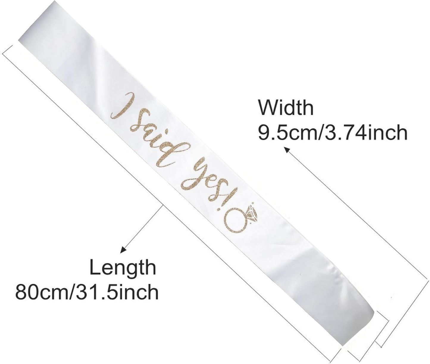 I Said Yes Sash,Future Mrs Sash Engagement Party SashBachelorette Party Sashes, Bridal Shower Sash for Bride to Be,Rose Gold