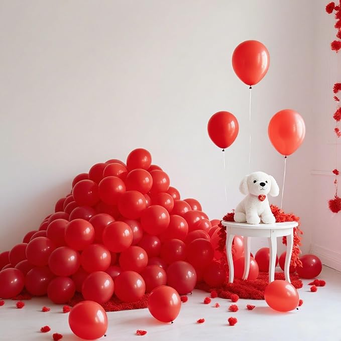 160 Red Balloons 5 inch Small Latex Balloons for Balloon Arch or Garlands Red Party Decorations for Birthday Graduation Engagement Baby Shower Valentines Christmas Wedding Independence Day