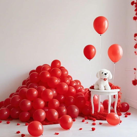 160 Red Balloons 5 inch Small Latex Balloons for Balloon Arch or Garlands Red Party Decorations for Birthday Graduation Engagement Baby Shower Valentines Christmas Wedding Independence Day