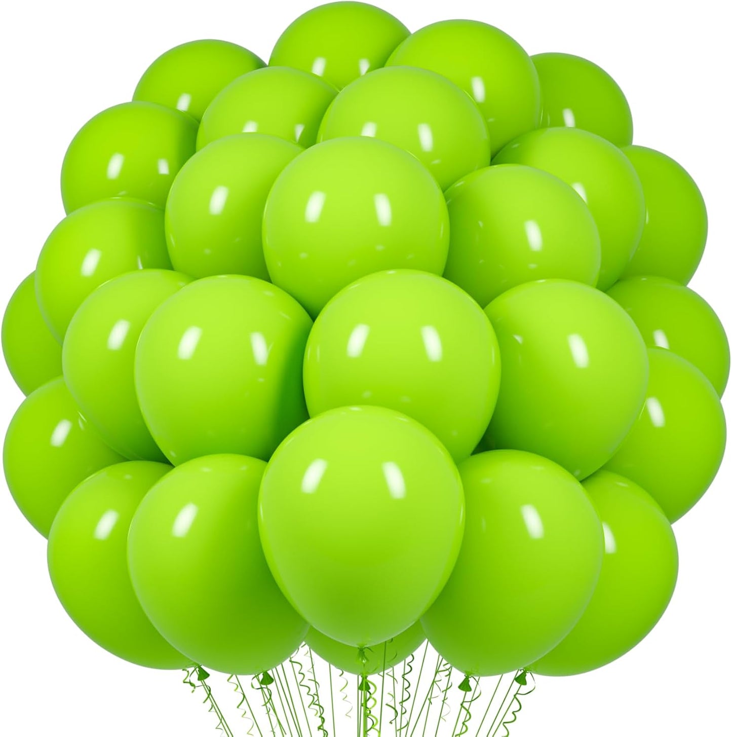 Lime Green Balloons, 66pack 12inch Light Green Latex Party Balloons for St. Patrick's Day Birthday Graduation Bridal Shower Baby Shower Gender Reveal Jungle Safari Theme Party Decorations