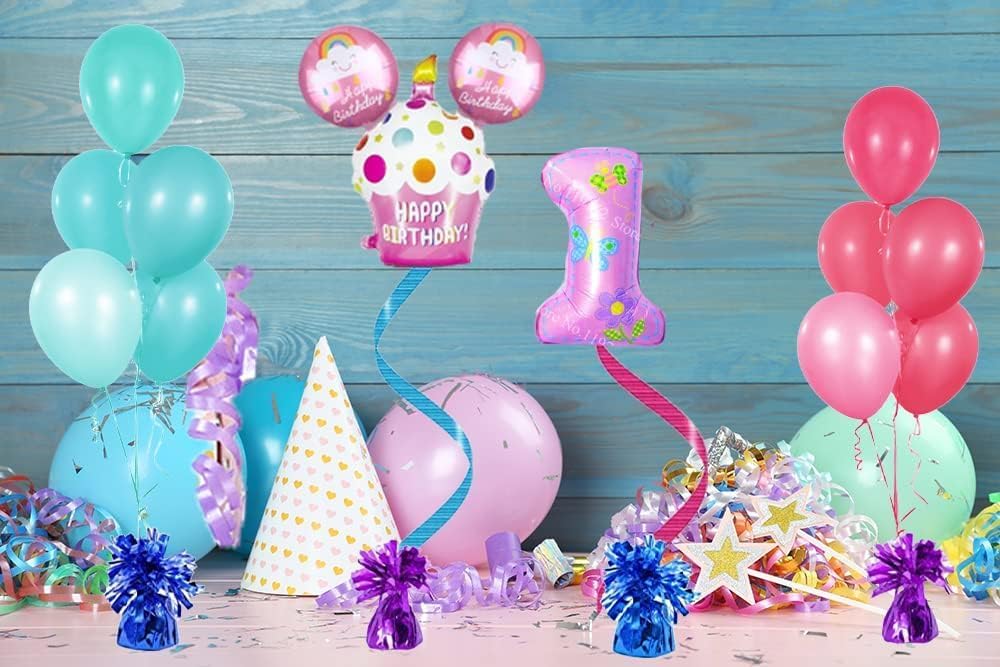 Metallic Balloon Weights, Birthday Party Favors, Novelty and Gag Gifts, 5.5" Inches, 6-Pack (Silver)