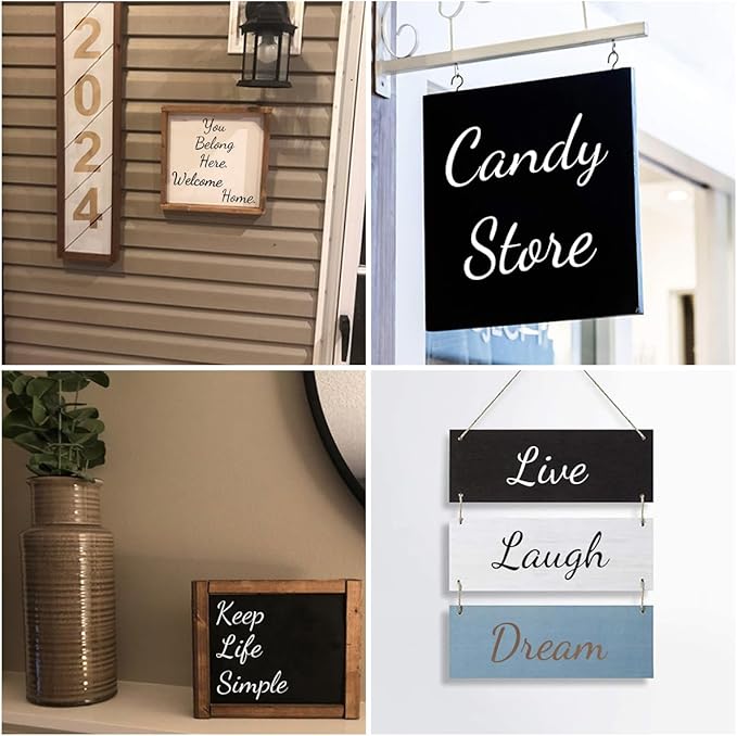 1 Inch Alphabet Letter Stencils for Painting - 70 Pack Letters and Numbers Stencil Templates with Signs for Painting on Wood, Reusable Number and Letter Stencils for Chalkboard Wood Signs & Wall Art
