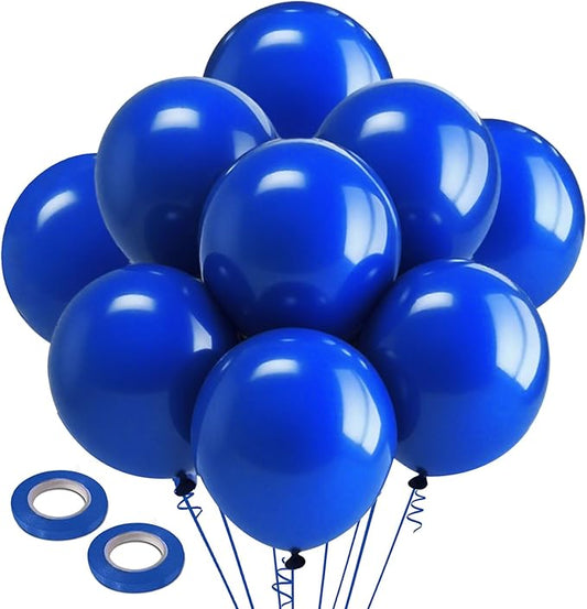 Large Royal Blue Balloons 18 Inch - 30Pcs Big Round Latex Baloons, globos azules, Thick Round Party Ballons for 4 of July Birthday Baseball Nautical Wedding Graduation Blue Themed Party