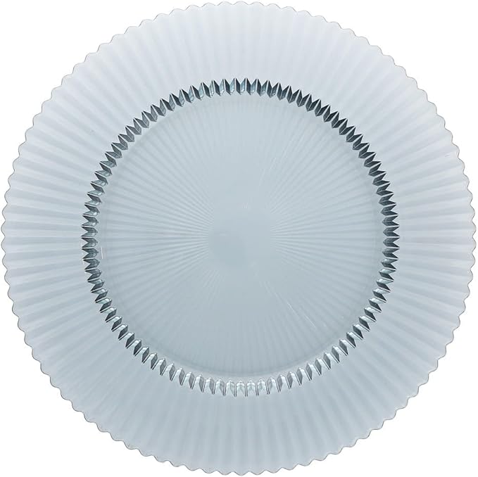 Fortessa Archie Glass, 8.5 Inch Salad Plate (Set of 4), Dusk Gray