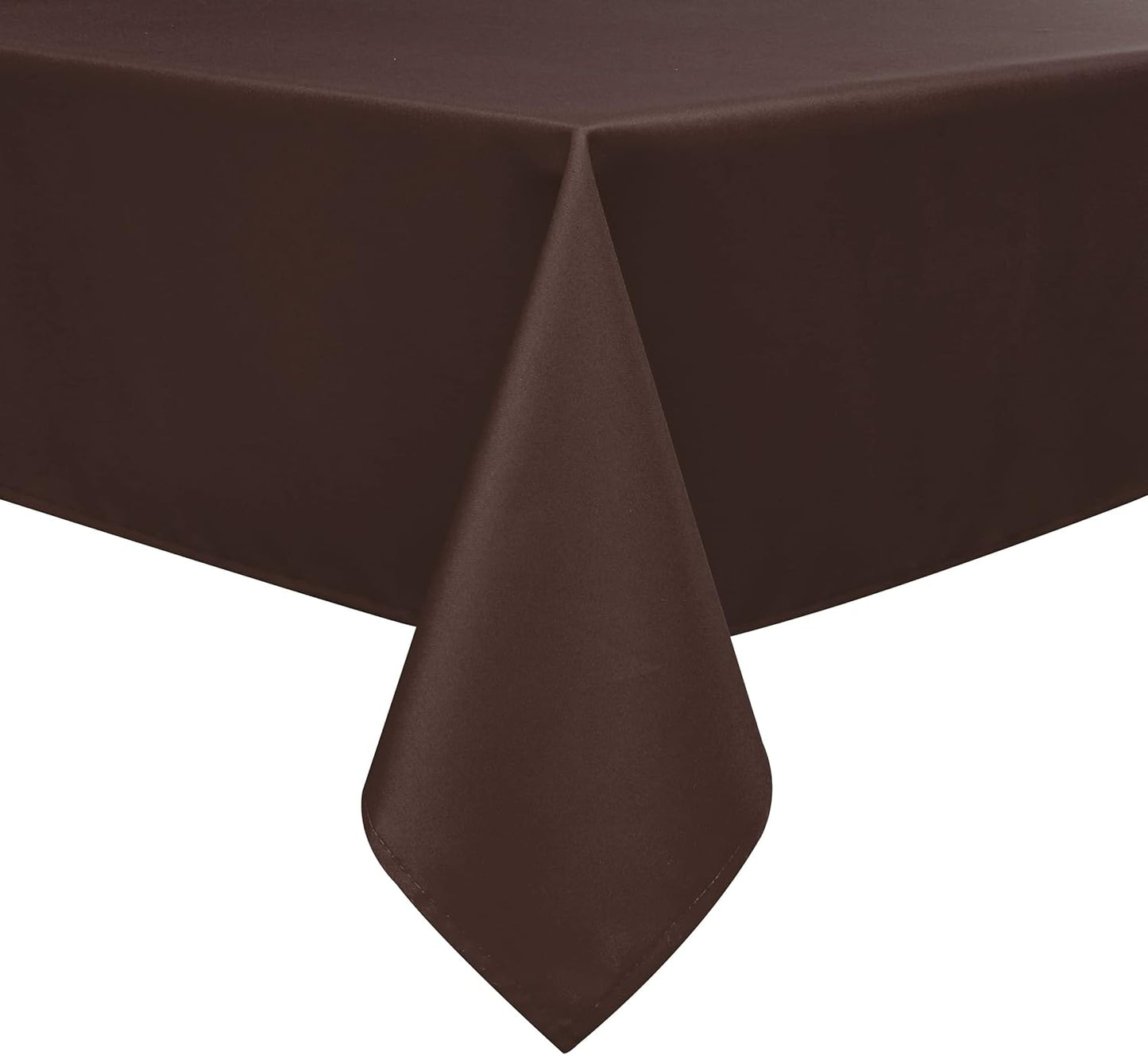 Wewoch Chocolate Rectangle Tablecloth Water Resistant Washable Polyester Table Cloth for Dining,Kitchen, Parties Weddings and Outdoor Use 60 Inch by 104 Inch