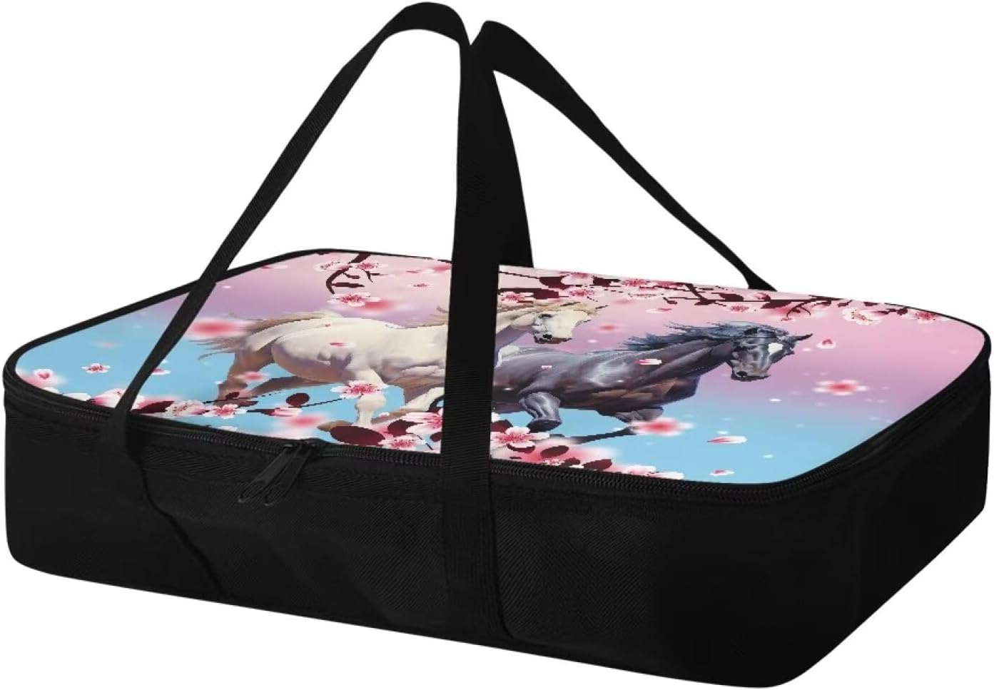 Horse Insulated Casserole Carriers Casserole Dish Carrying Case Lasagna Holder Tote Zip Food Carriers Carrier for Hot or Cold Food for Travel Potluck Parties Picnic Cookouts Beach