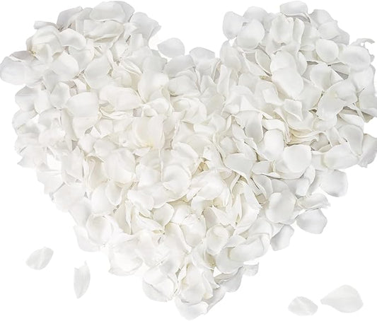 Dried Real White Rose Petals 2.1 oz, Freeze Dried Biodegradable Flower Petals, Natural White Flower Confetti for Wedding, Party Confetti, Flower Girl Petals, Valentine's Day, Bridal Shower Decorations