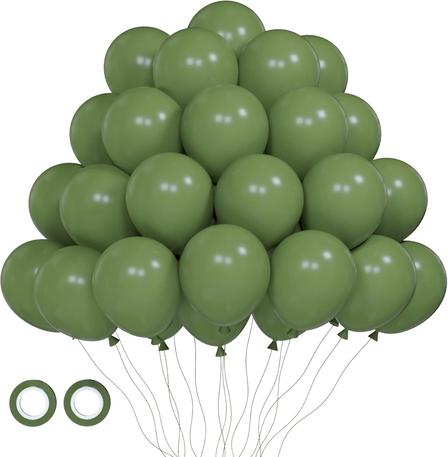 105pcs Sage Green Balloons 12inch Olive Green Balloons for Birthday Graduation Baby Shower Wedding Anniversary New Year Party Decorations