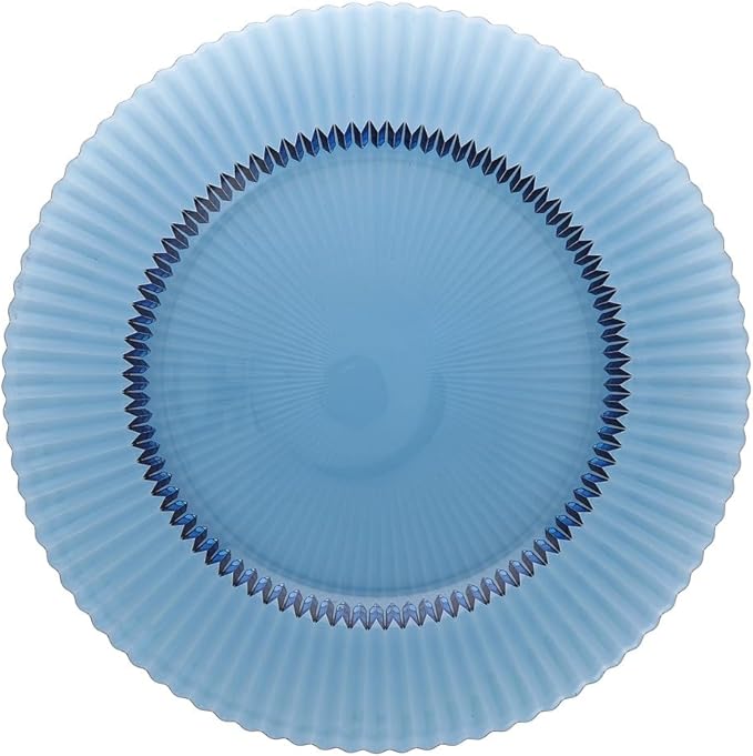 Fortessa Archie Glass, 8.5 Inch Salad Plate (Set of 4), Cornflower Blue