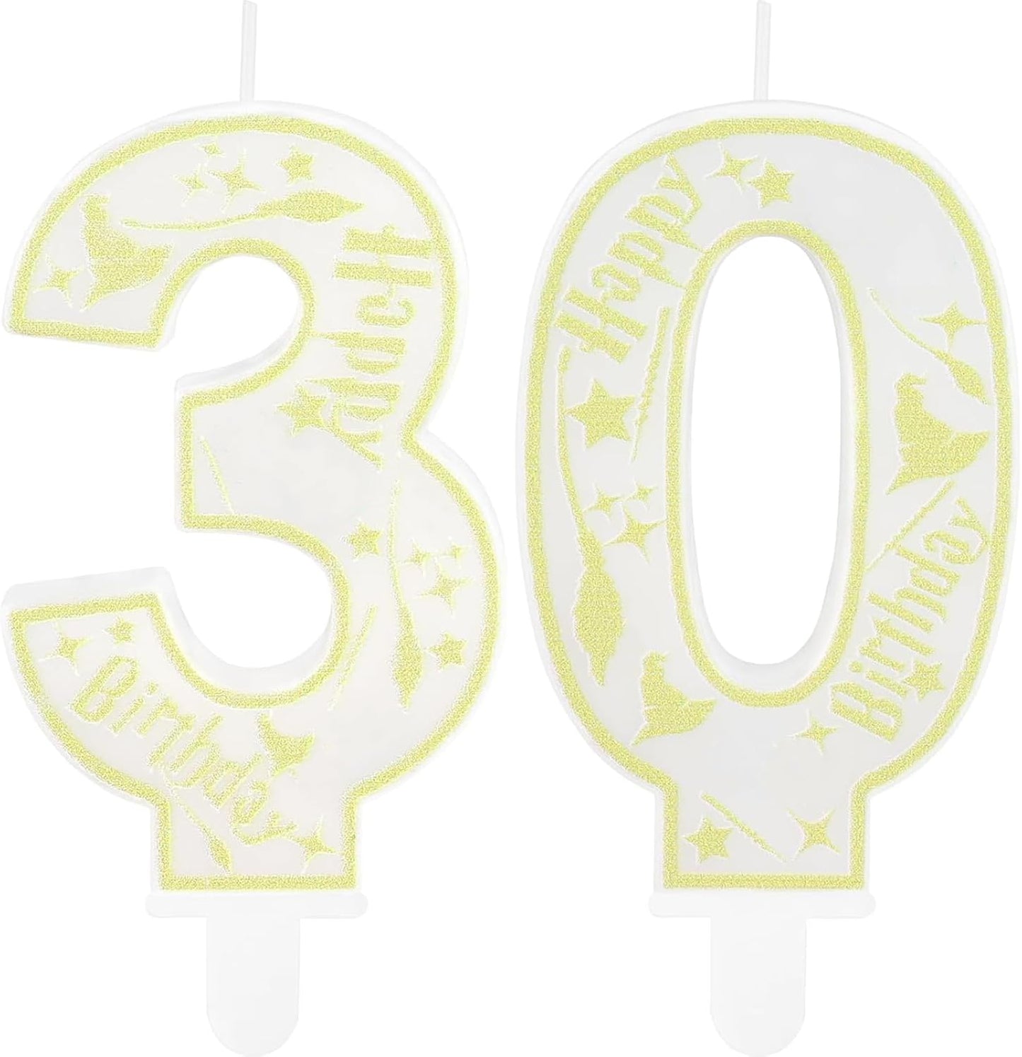 Magical Wizard Party Birthday Candles Number 30 Candle Cake Topper Wizard School Themed Happy 30th Birthday Cake Decorations for Boys Girls Kids Party Favor Supplies Decorations