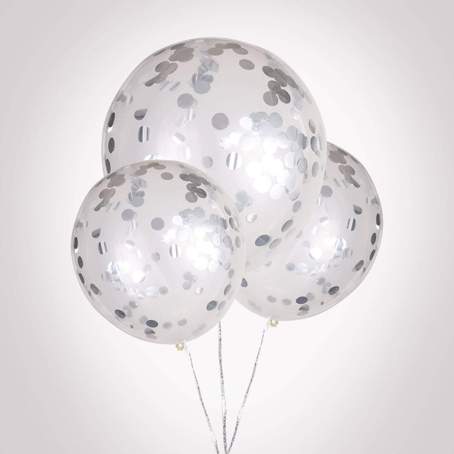 TecUnite Round Tissue Paper Table Confetti Dots for Wedding Birthday Party Decoration, 1.76 oz(Silver Foil Confetti,1.5 cm)