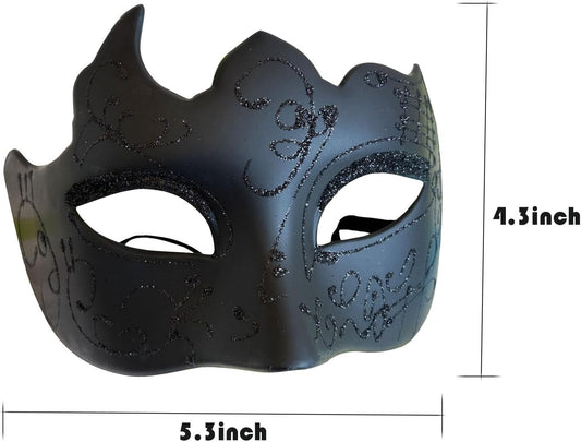 Masquerade Mask for Couple Venetian Mask for Halloween Costume Party Ball Prom, Fit for Men Women