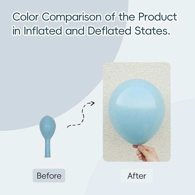 Dusty Blue Balloons 12 inch, Slate Blue Balloons 50pcs for Bridal Shower Gender Reveal Baby Shower Birthday Party Decorations