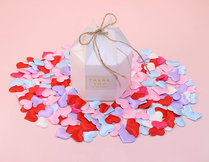 ONLYKXY 200pcs Sponge Decor Flower Heart Shape Petal Glitter Confetti for Wedding Party Valentine's Day