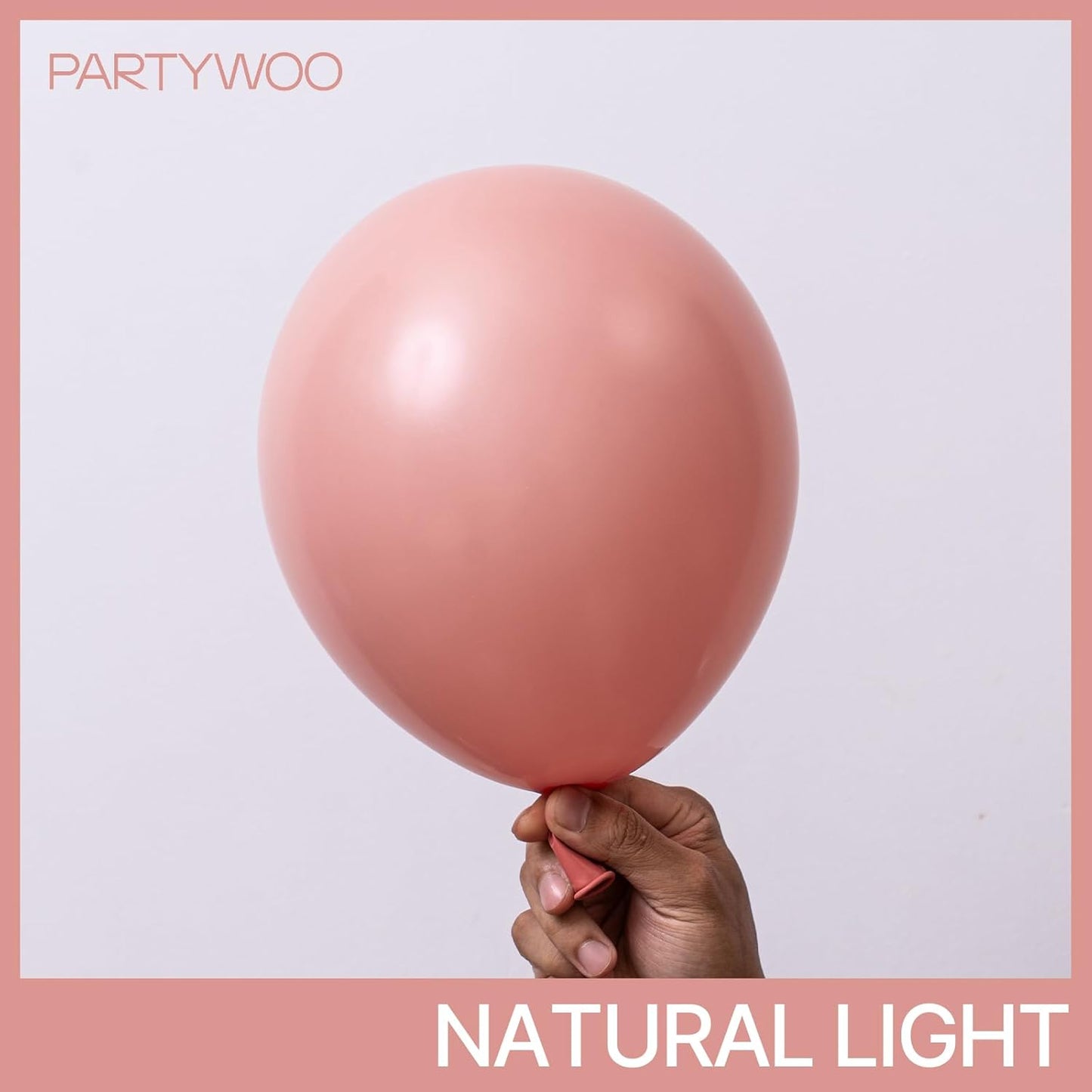 PartyWoo Dusty Pink Balloons 100pcs Different Sizes of 18 12 10 5 Inch Blush Pink Dusty Rose Boho Netural Balloon Arch Kit Garland for Baby Shower Princess Girl Birthday Party Decorations Pink-F01