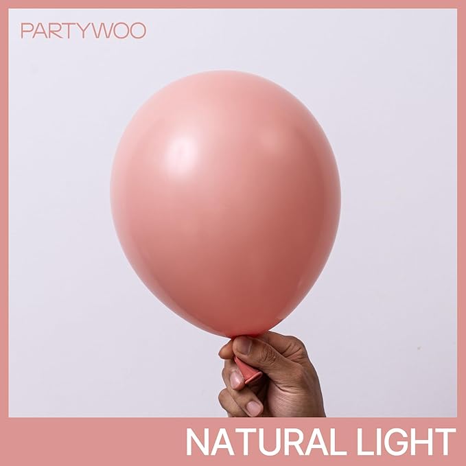 PartyWoo Dusty Pink Balloons 85pcs Different Sizes of 18 12 10 5 Inch Blush Pink Dusty Rose Boho Netural Balloon Arch Kit Garland for Baby Shower Princess Girl Birthday Party Decorations Pink-F01